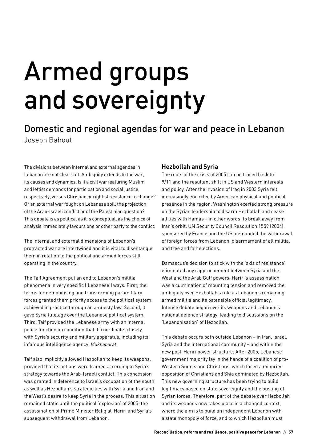 Armed Groups and Sovereignty