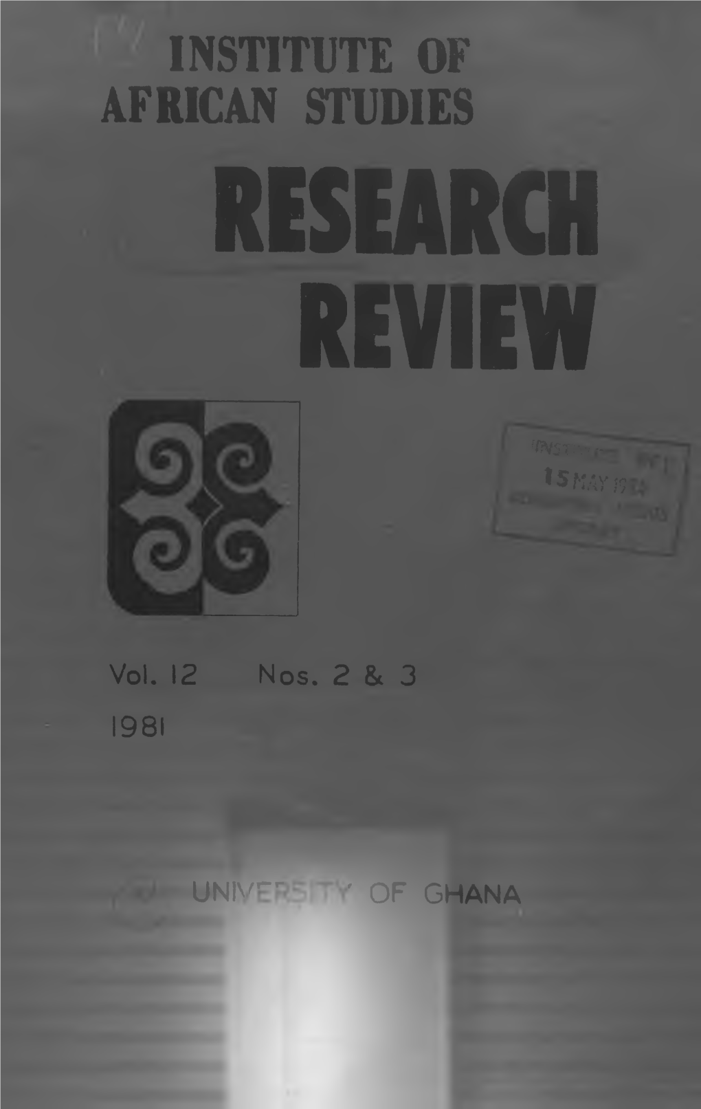 Institute of African Studies Research Review