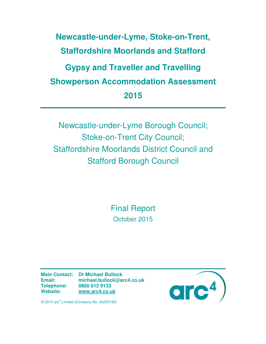 Newcastle-Under-Lyme, Stoke-On-Trent, Staffordshire Moorlands and Stafford