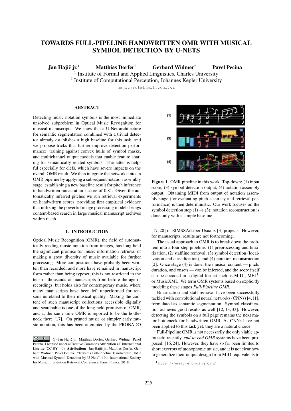 Towards Full-Pipeline Handwritten Omr with Musical Symbol Detection by U-Nets