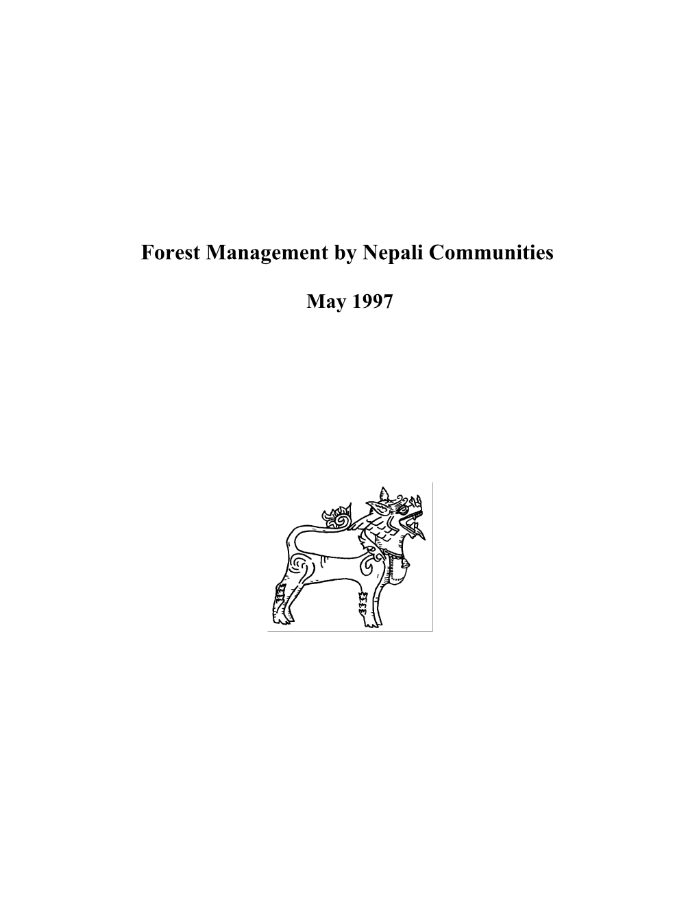 Forest Management by Nepali Communities