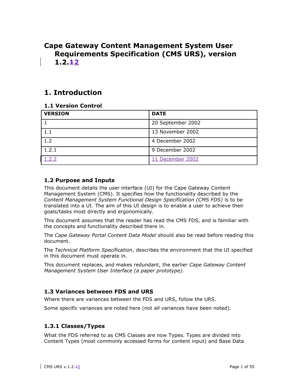 The Cape Gateway Content Management System User Interface