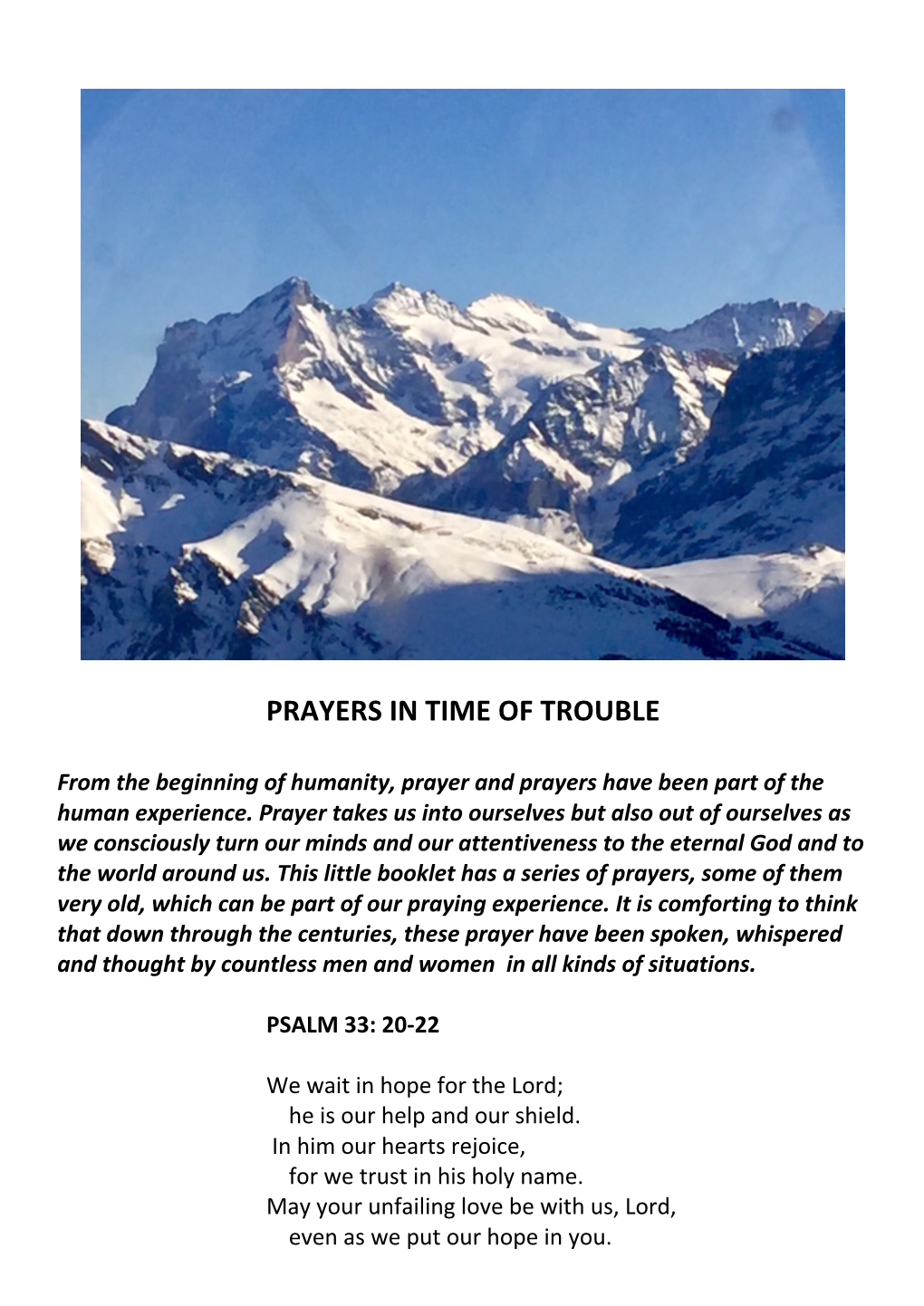 Prayers in Time of Trouble