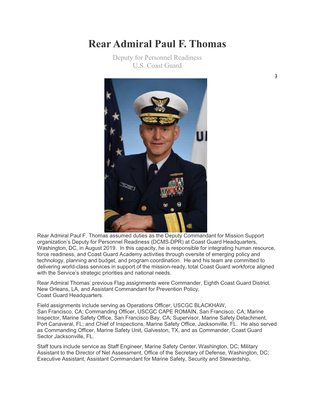 RADM Paul Thomas