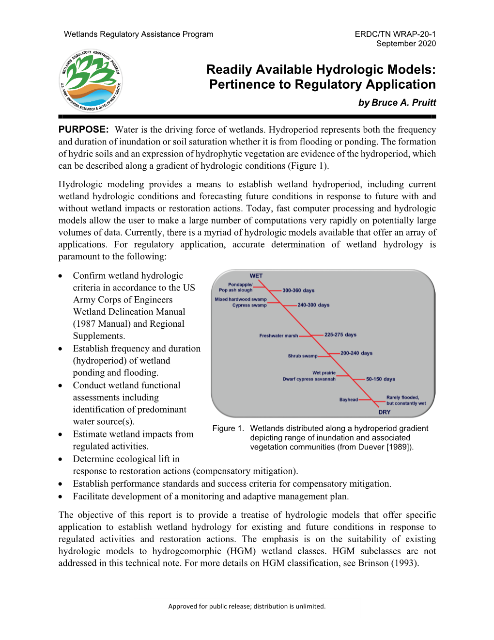 Readily Available Hydrologic Models : Pertinence to Regulatory Application