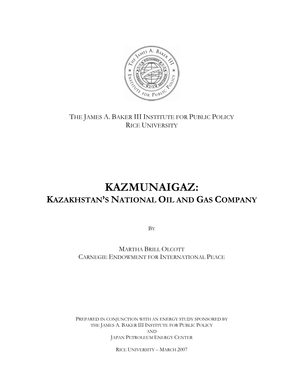 Kazakhstan's National Oil and Gas Company