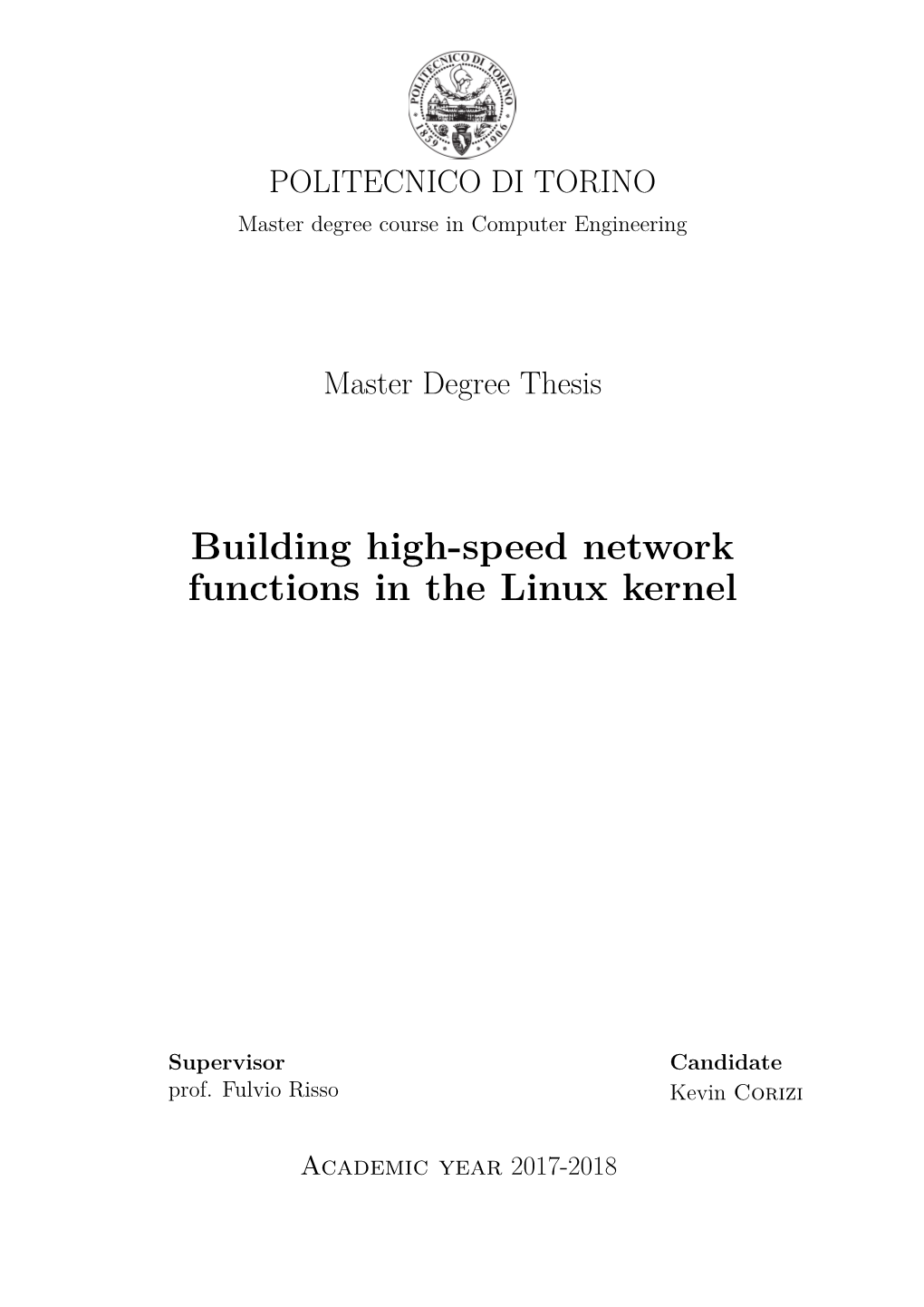 Building High-Speed Network Functions in the Linux Kernel