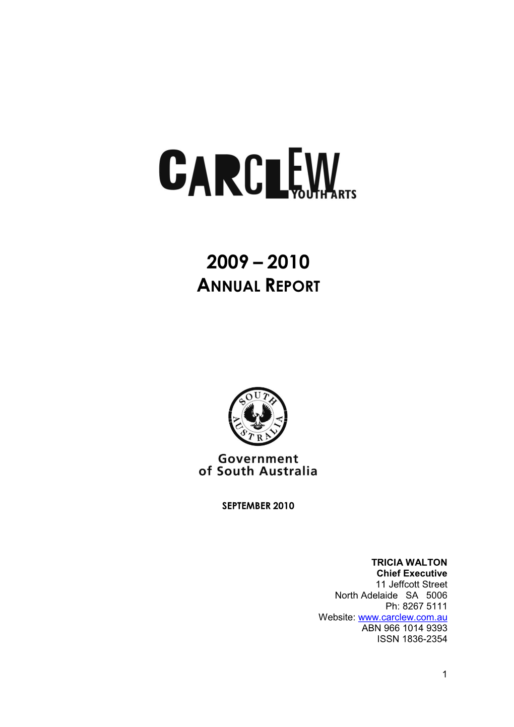 Carclew Youth Arts Annual Report 2009/2010