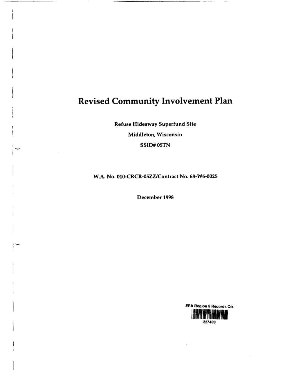 Revised Community Involvement Plan