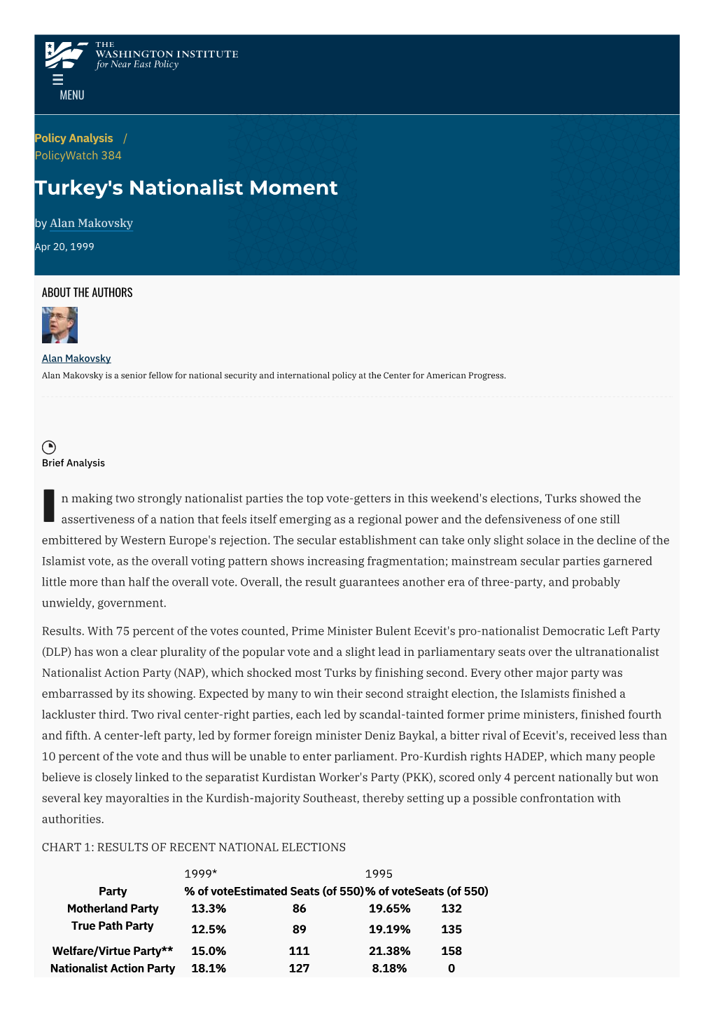 Turkey's Nationalist Moment | the Washington Institute