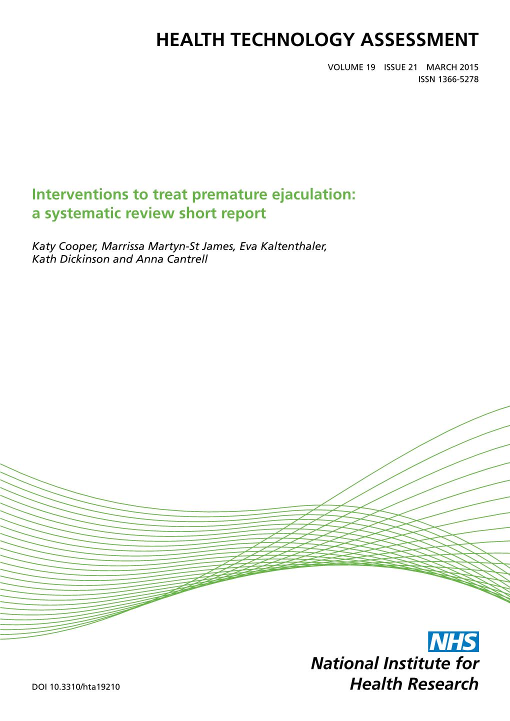 Interventions to Treat Premature Ejaculation: a Systematic Review Short Report