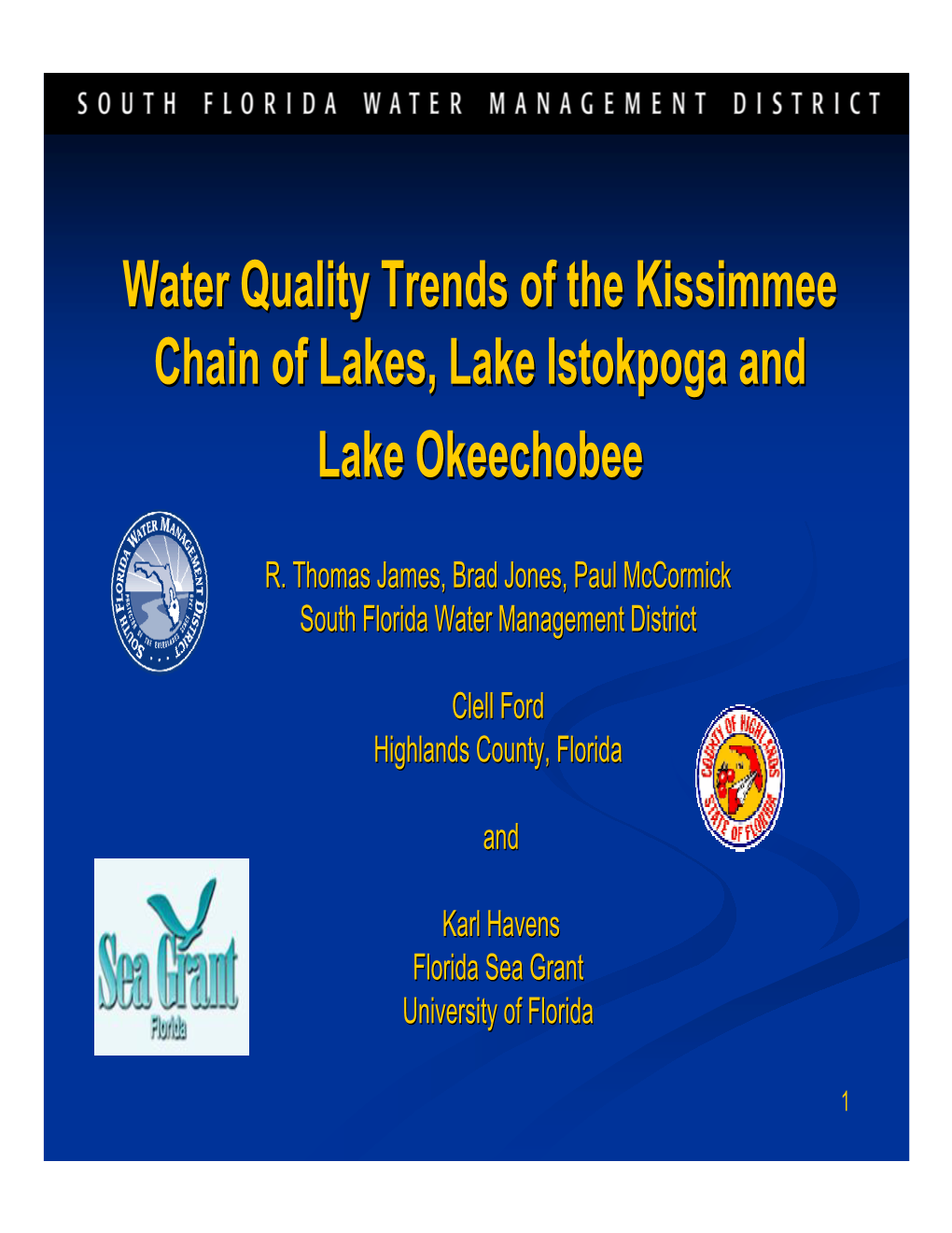 Water Quality Trends of the Kissimmee Chain of Lakes, Lake