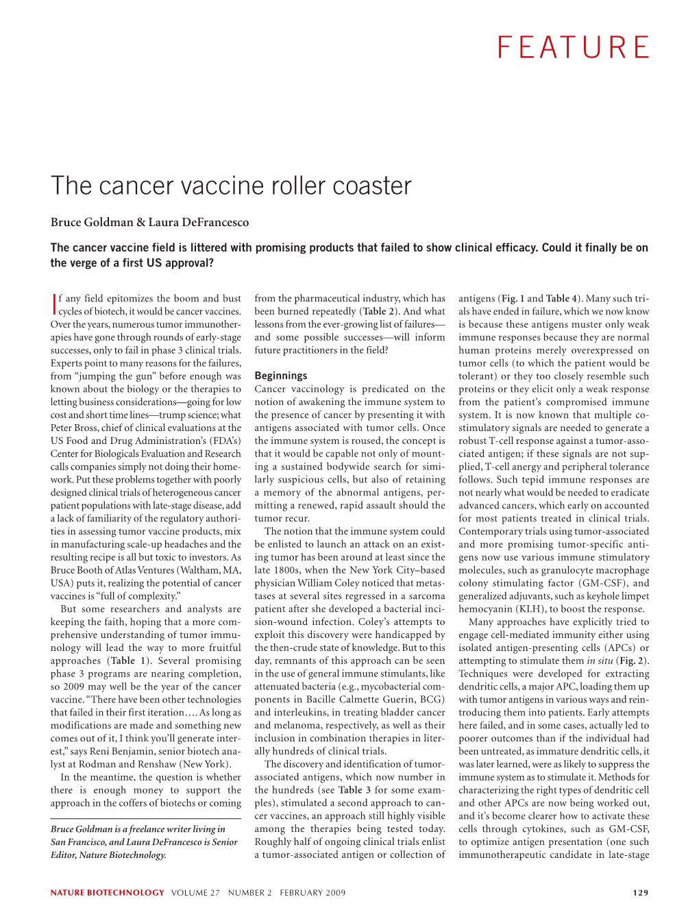 The Cancer Vaccine Roller Coaster