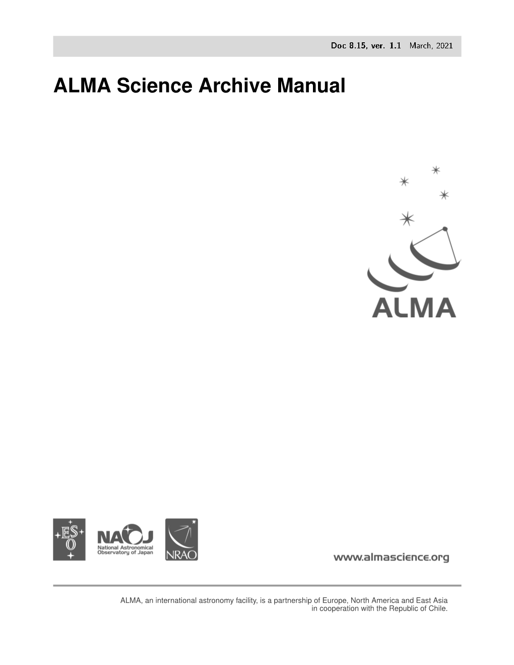 ALMA Science Archive Manual