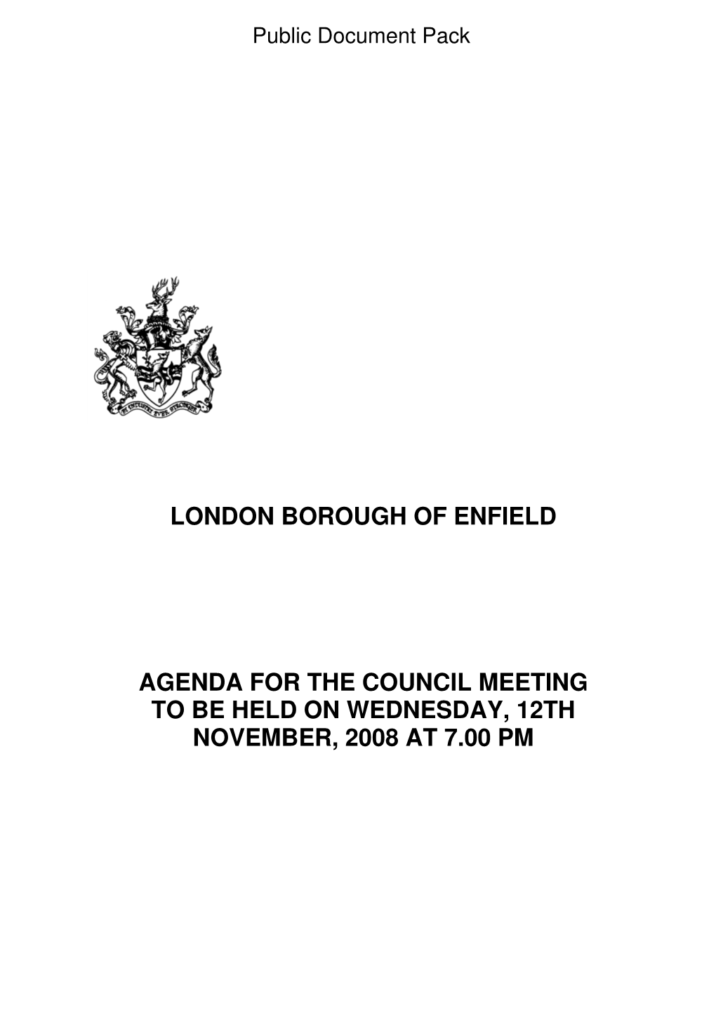 London Borough of Enfield Agenda for the Council