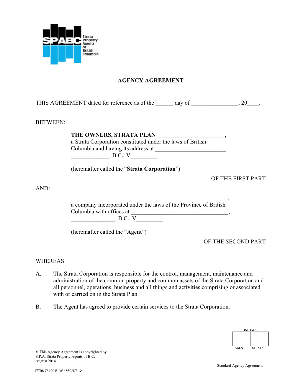 Strata Agency Agreement