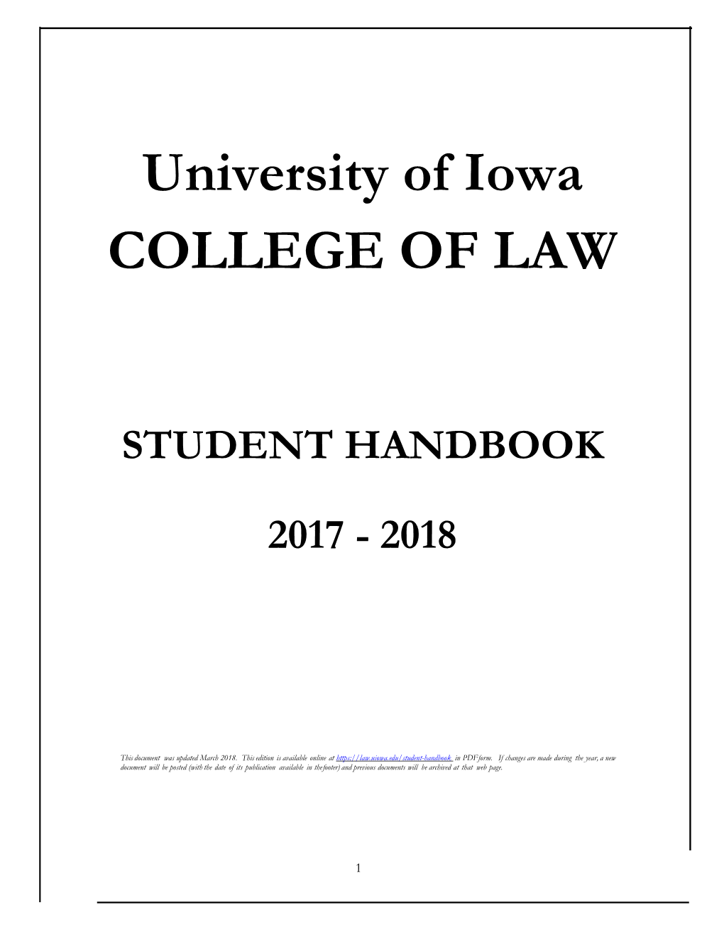 Student Handbook 2017