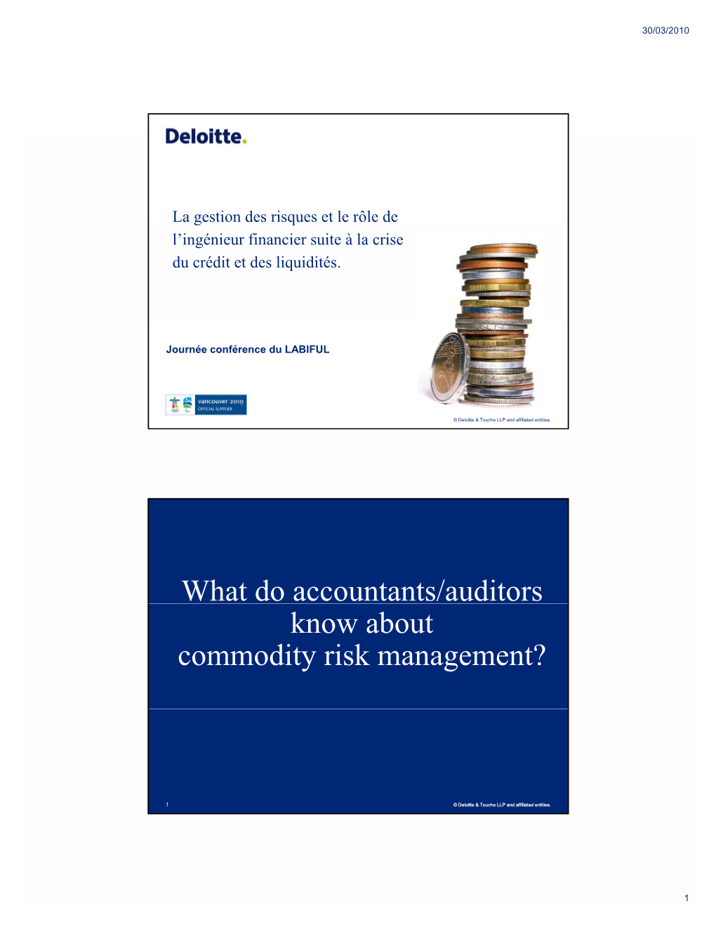 What Do Accountants/Auditors Know About Commodity Risk Management?