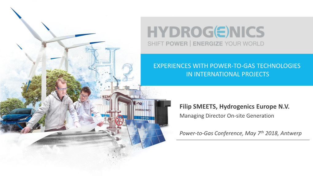 Experiences with Power-To-Gas Technologies in International Projects