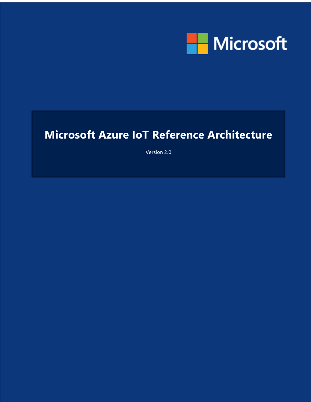 Microsoft Azure Iot Services Reference Architecture