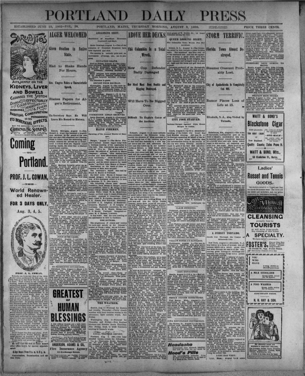 Portland Daily Press: August 3, 1899