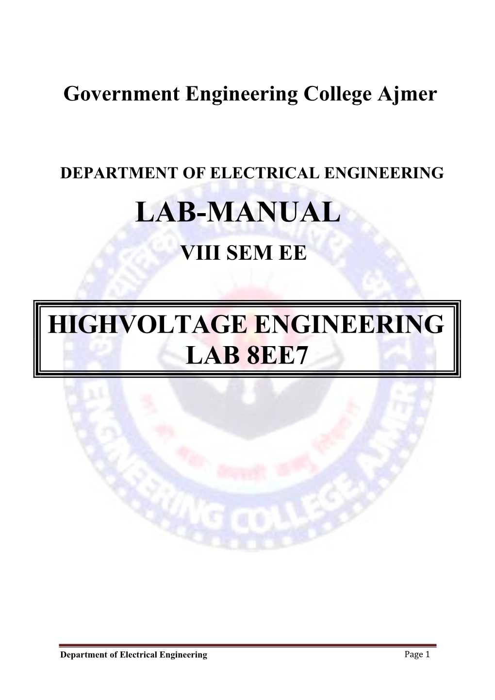 Lab-Manual Viii Sem Ee