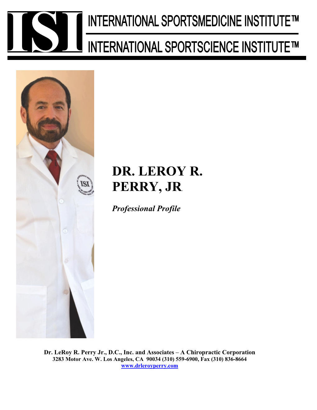 Dr. Leroy R. Perry