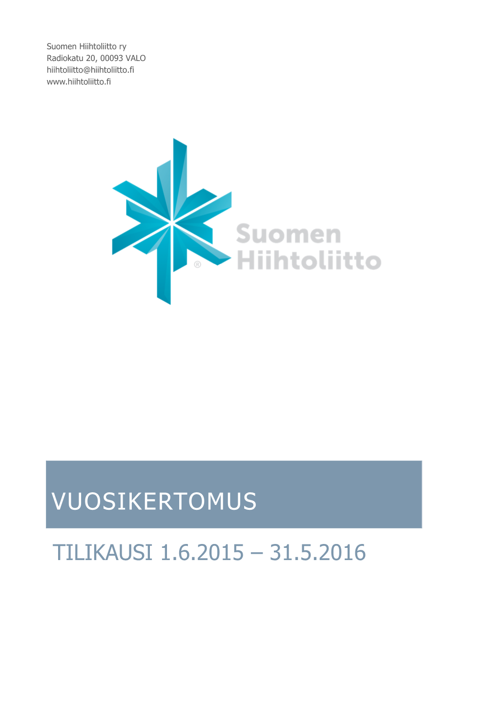 SHL Vuosikertomus 2015