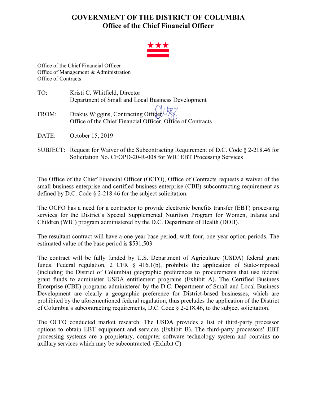 Waiver Memo + Exhibits1.Pdf