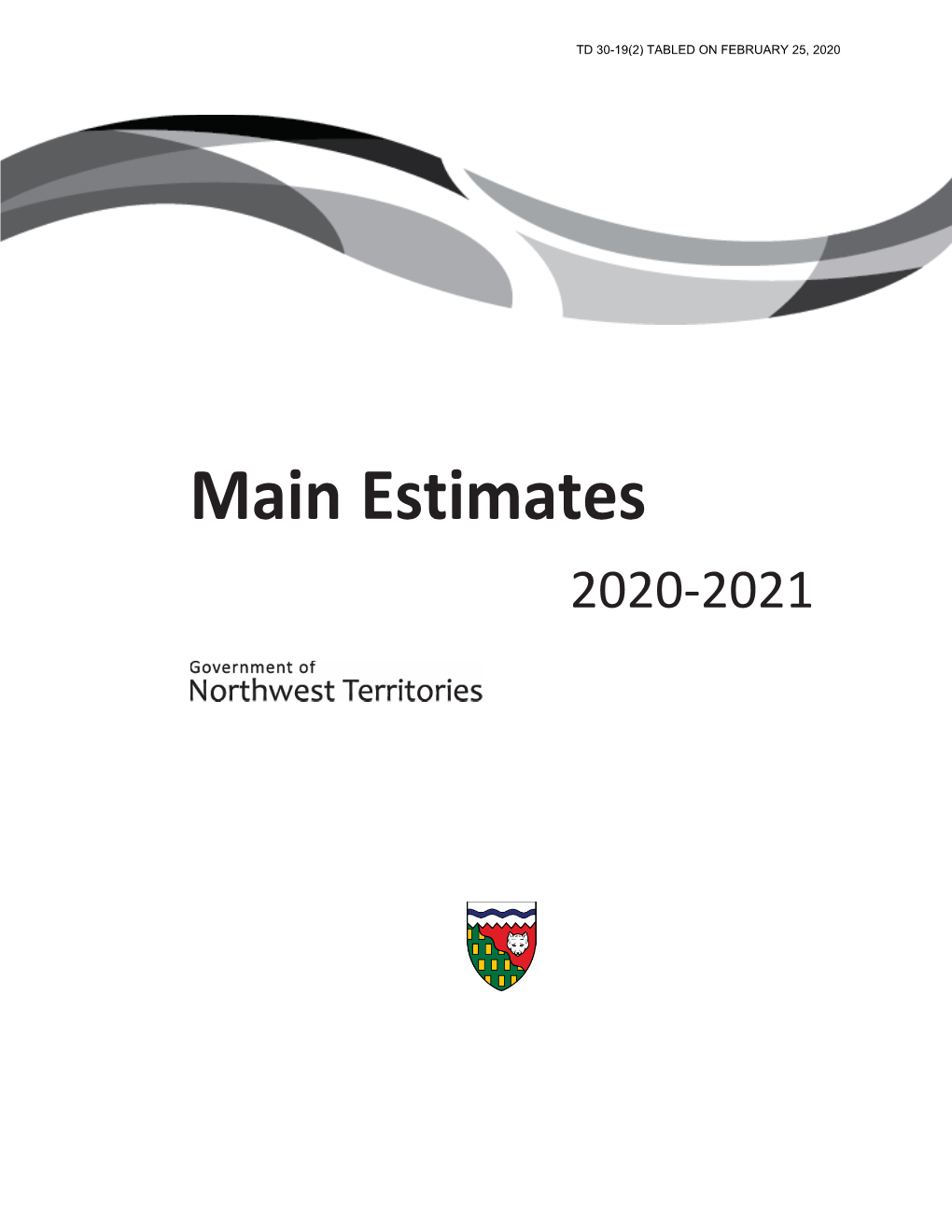 Main Estimates 2020-2021