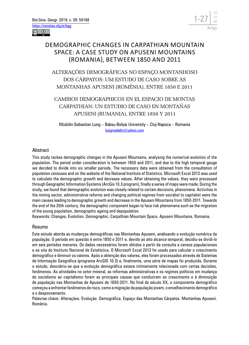 A Case Study on Apuseni Mountains