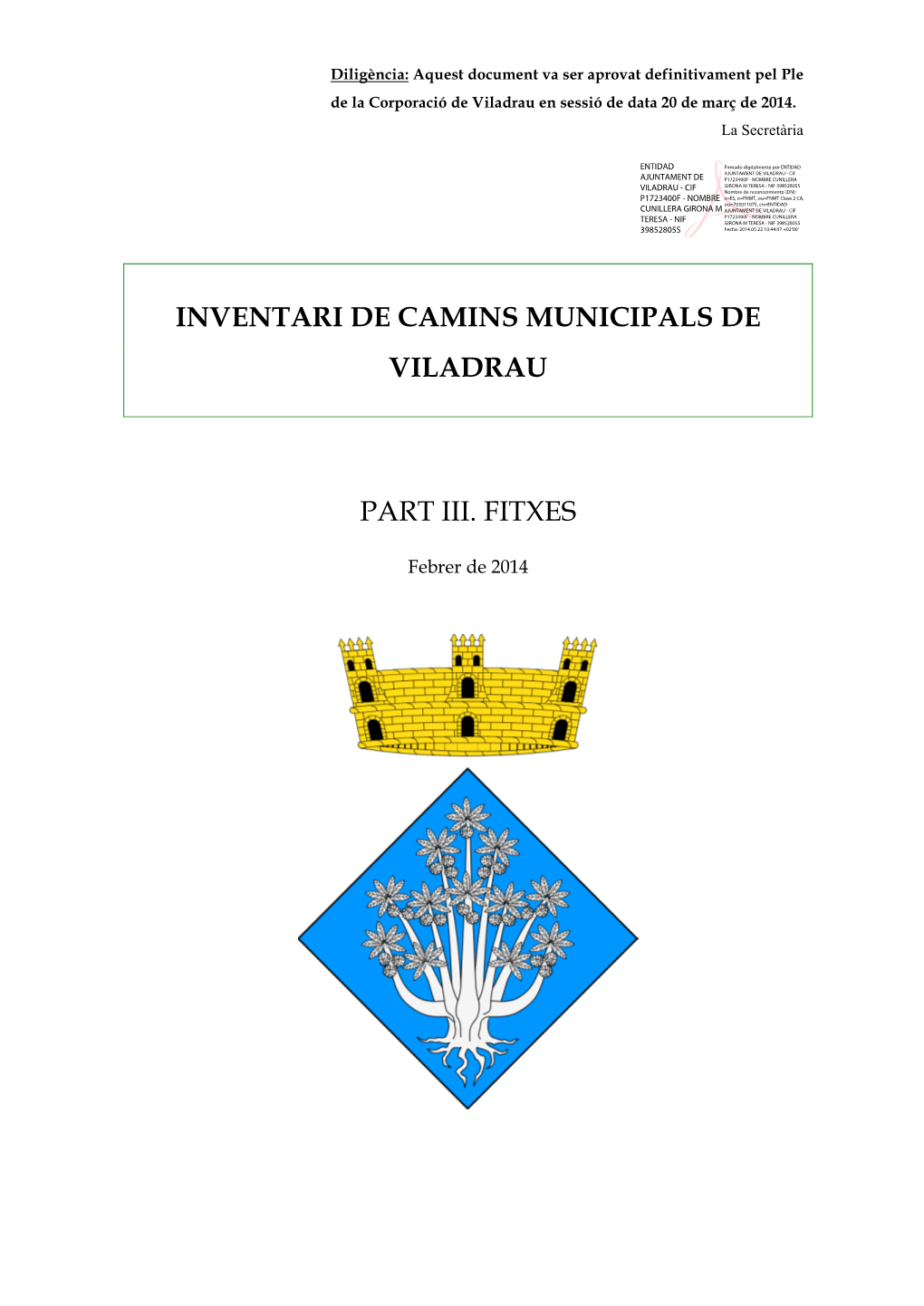 Inventari De Camins Del Terme Municipal De Sabadell