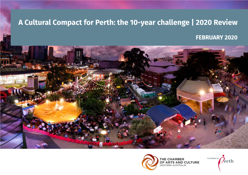 A Cultural Compact for Perth: the 10-Year Challenge | 2020 Review