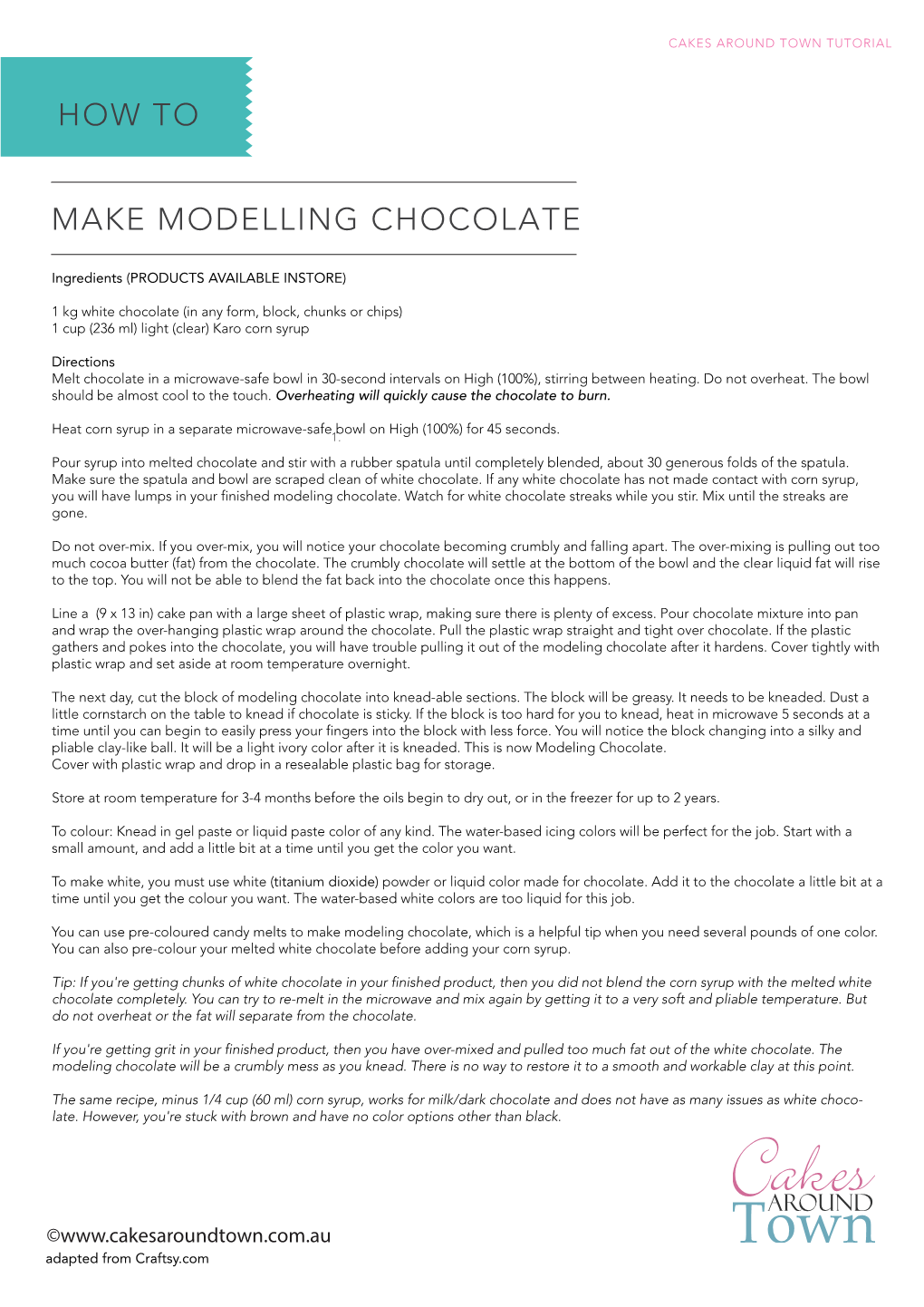 Make Modelling Chocolate How To