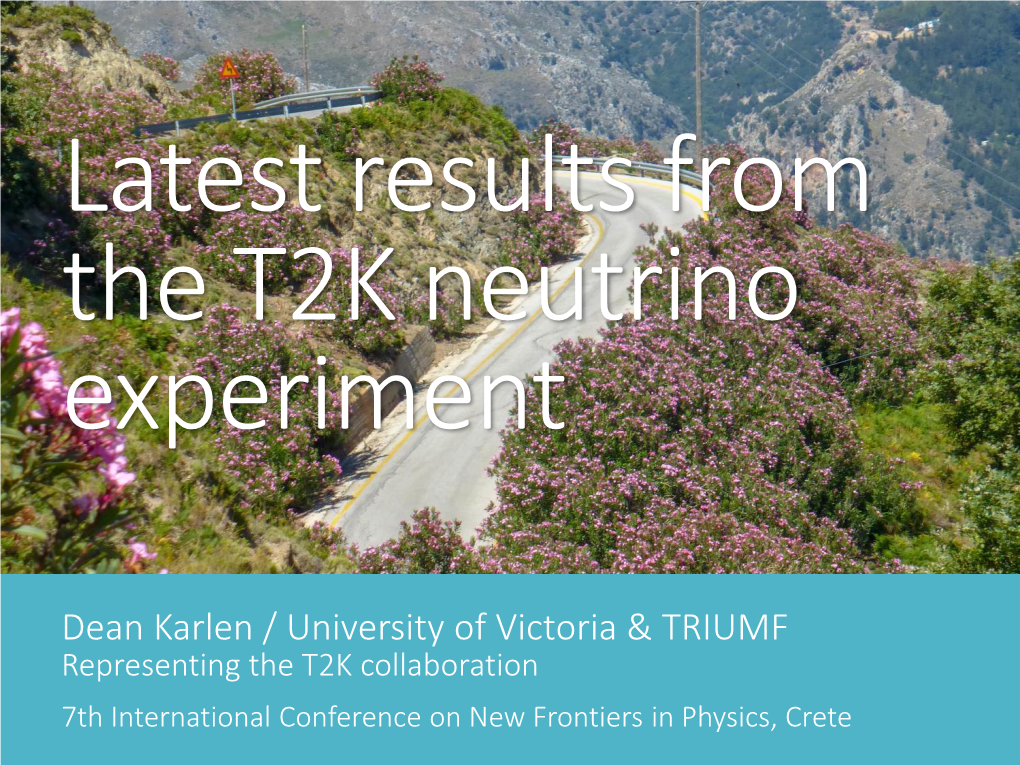 Latest Results from the T2K Neutrino Experiment