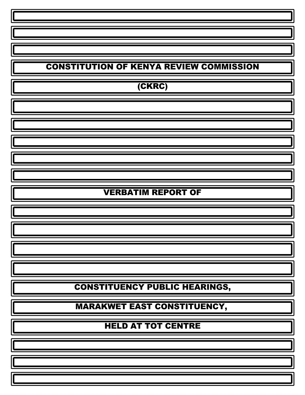 Constitution of Kenya Review Commission