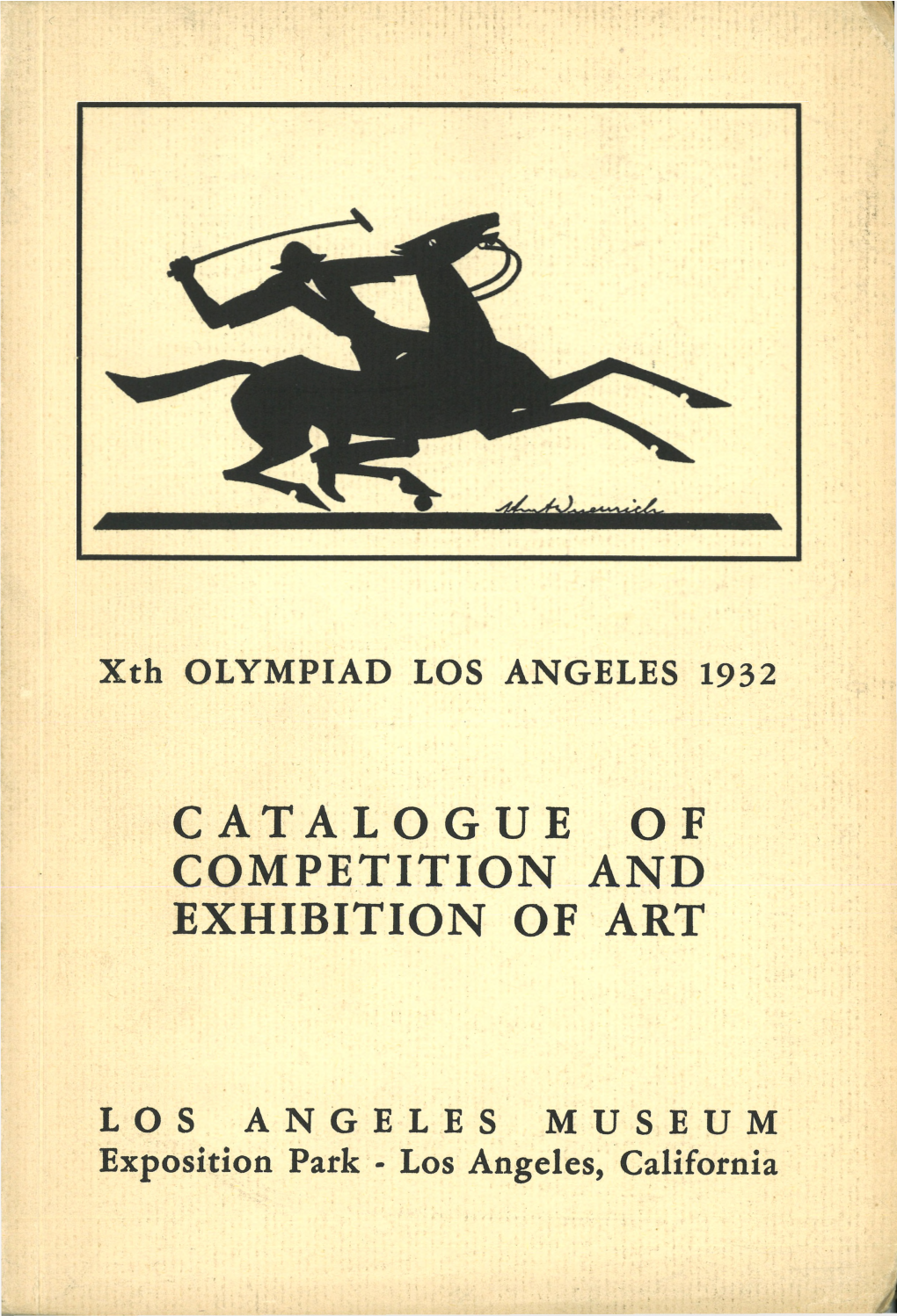 Olympic Competition and Exhibition of Art, Xth Olympiad Los Angeles