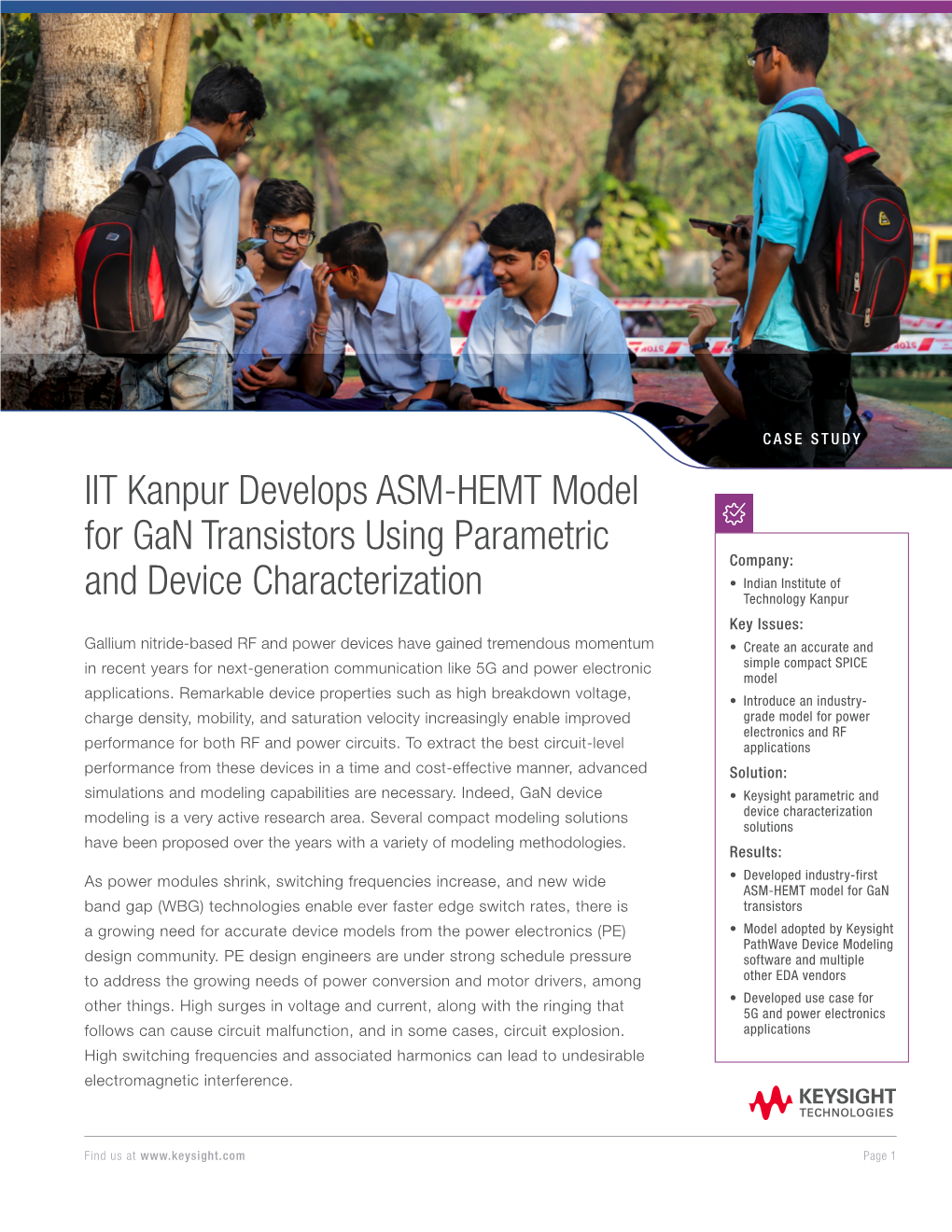 IIT Kanpur Develops ASM-HEMT Model for Gan Transistors Using