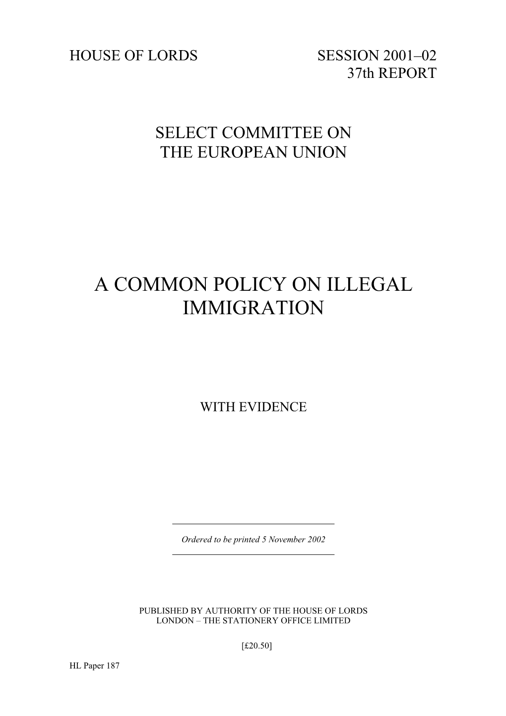 Committee Report