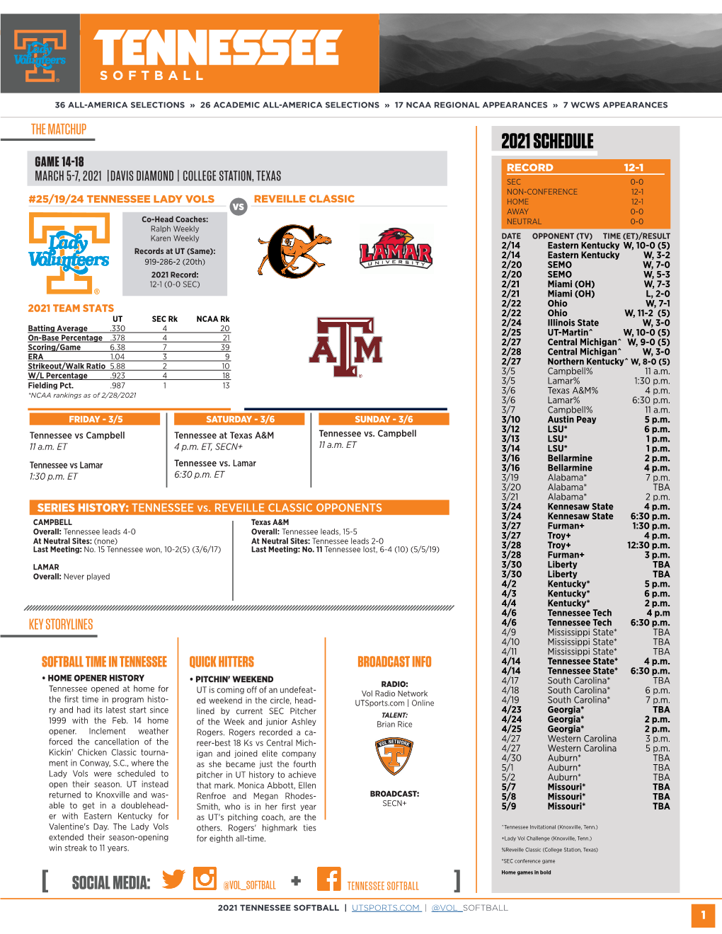 2021 Schedule