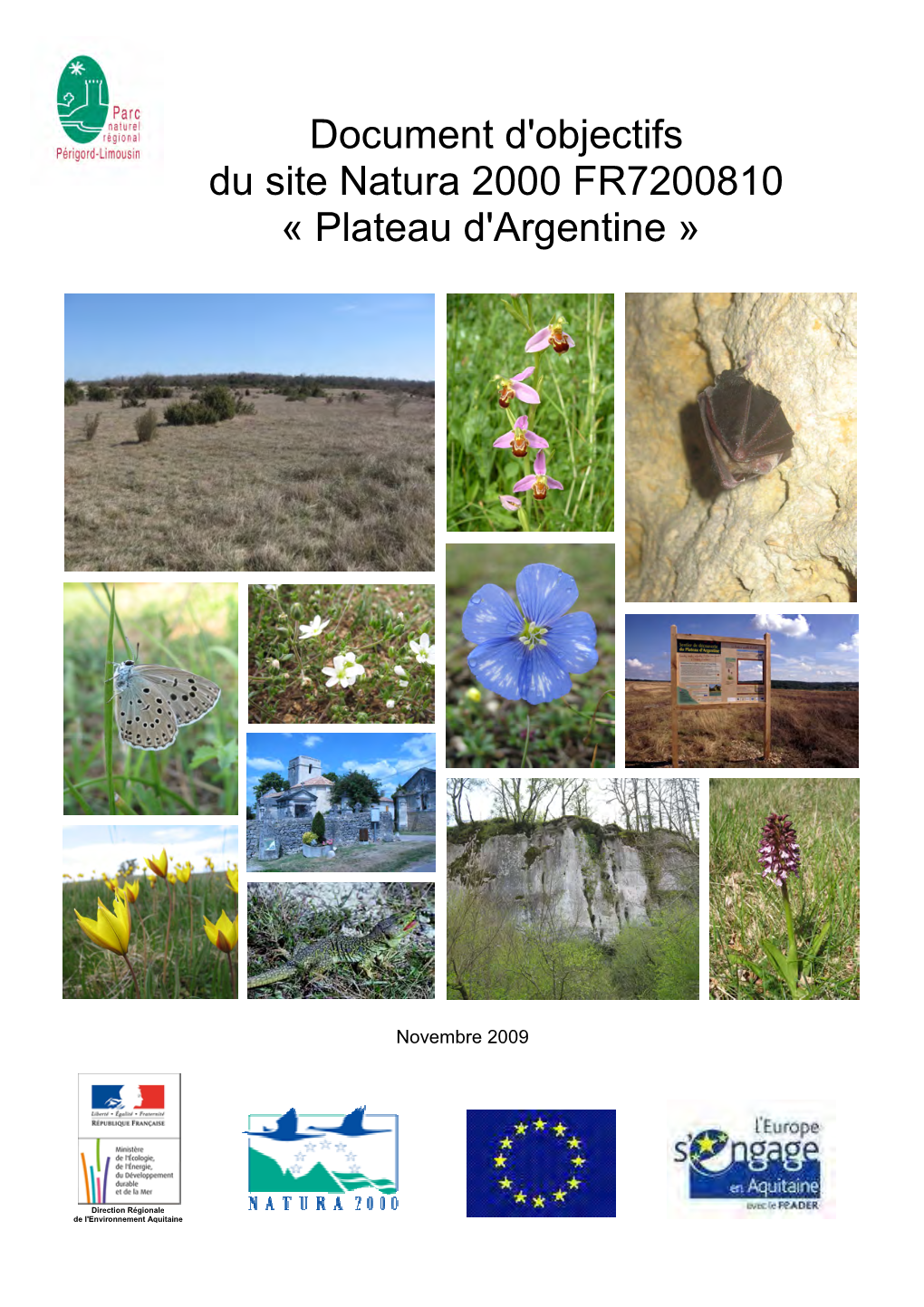 Document D'objectifs Du Site Natura 2000 FR7200810 « Plateau D'argentine »