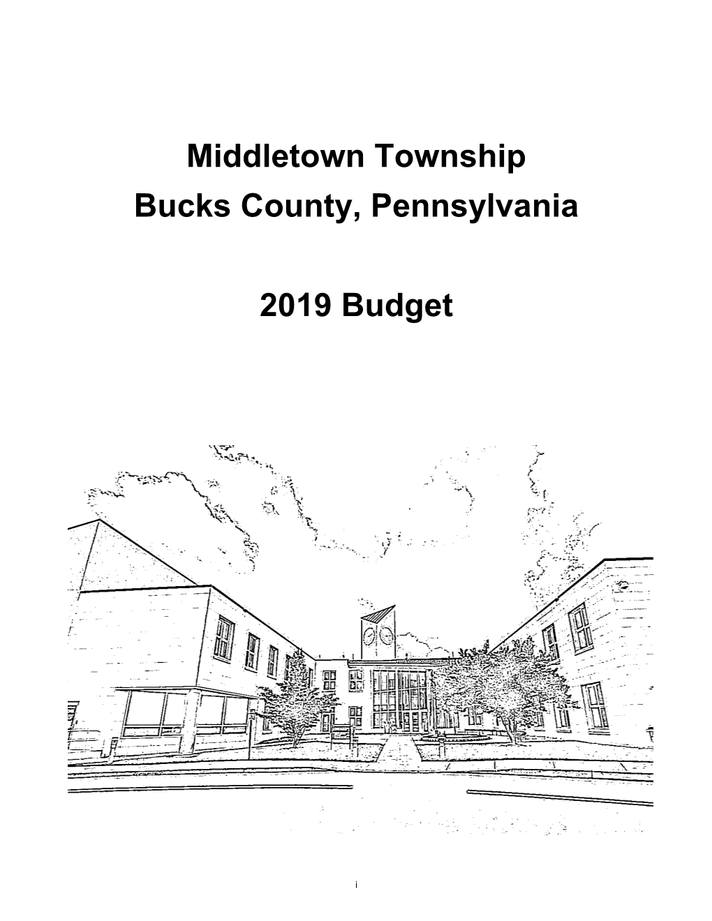 Middletown Township Bucks County, Pennsylvania 2019 Budget