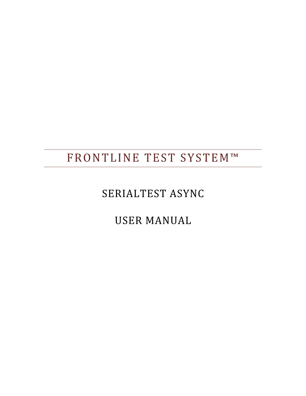 Frontline Test System™