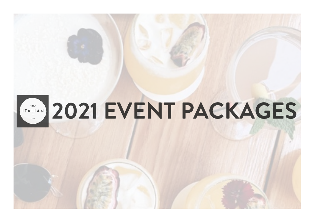 2021 Event Packages