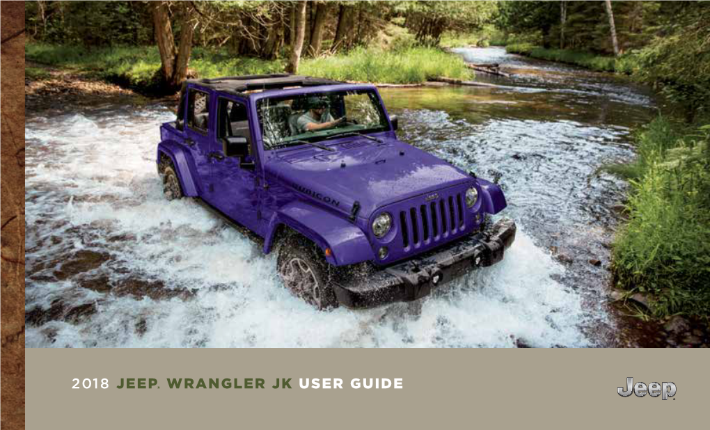 2018 Jeep Wrangler JK (Including Unlimited) User's Guide