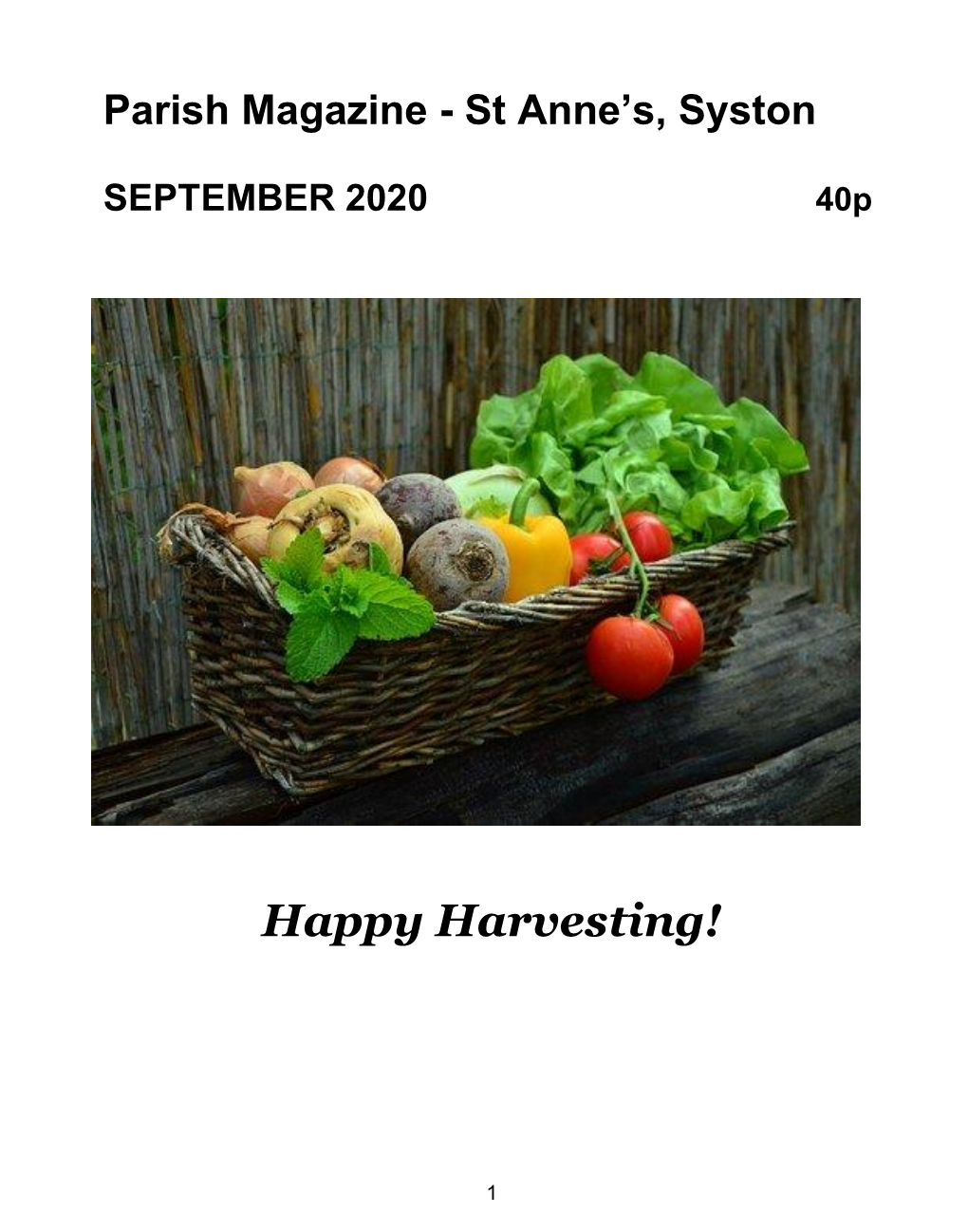 Happy Harvesting!