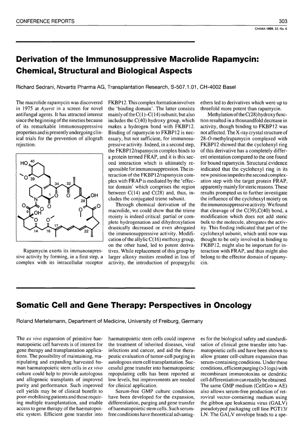 Somatic Cell and Gene Therapy: Perspectives in Oncology