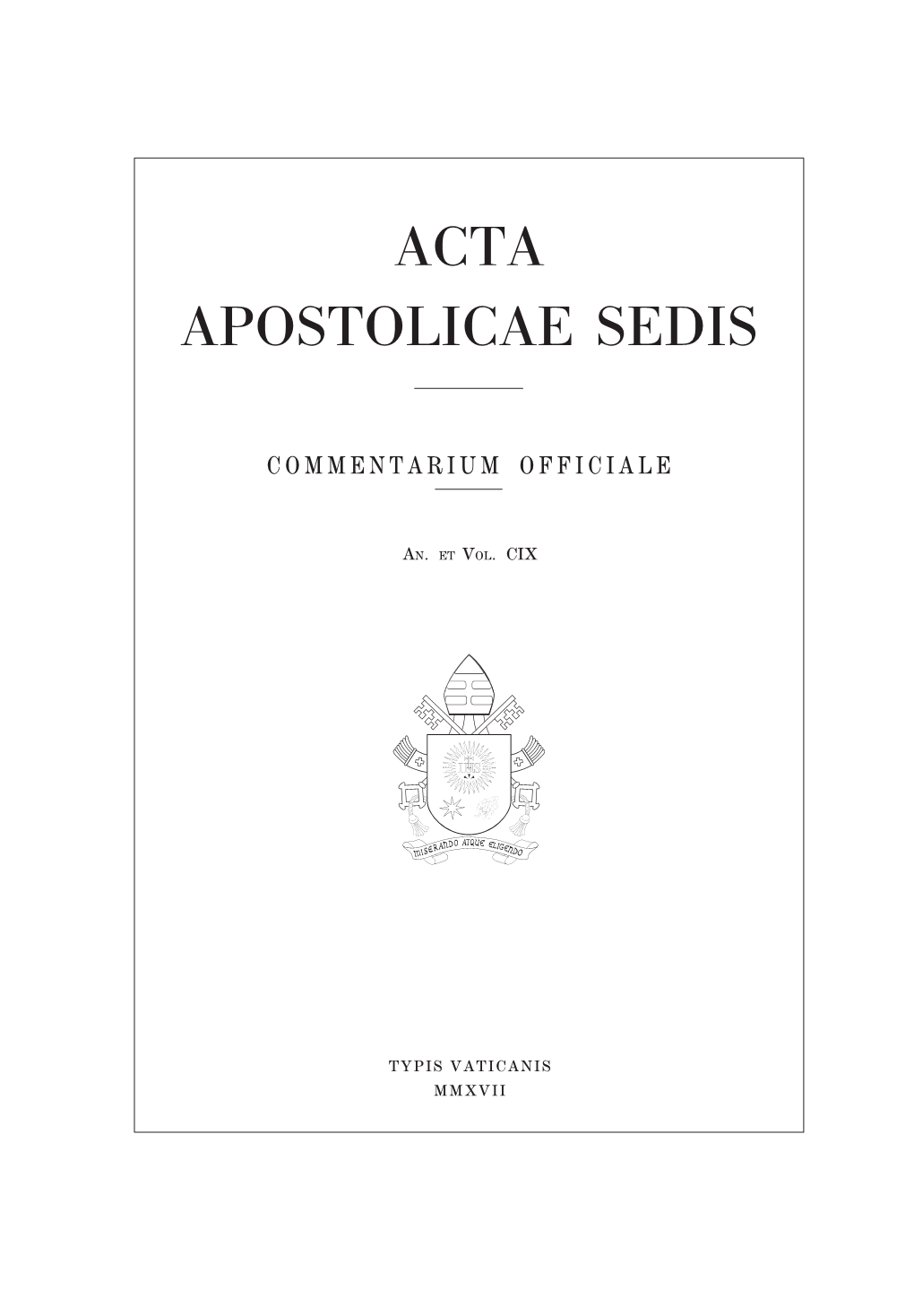 Acta Apostolicae Sedis