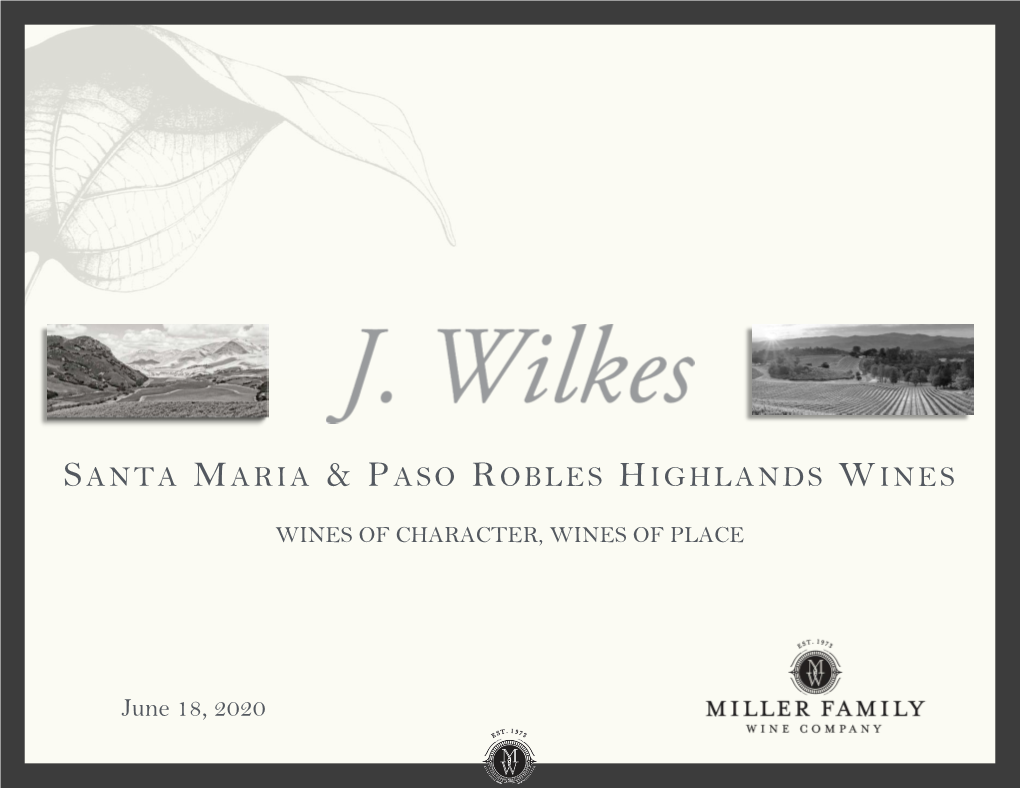 J. Wilkes Wines