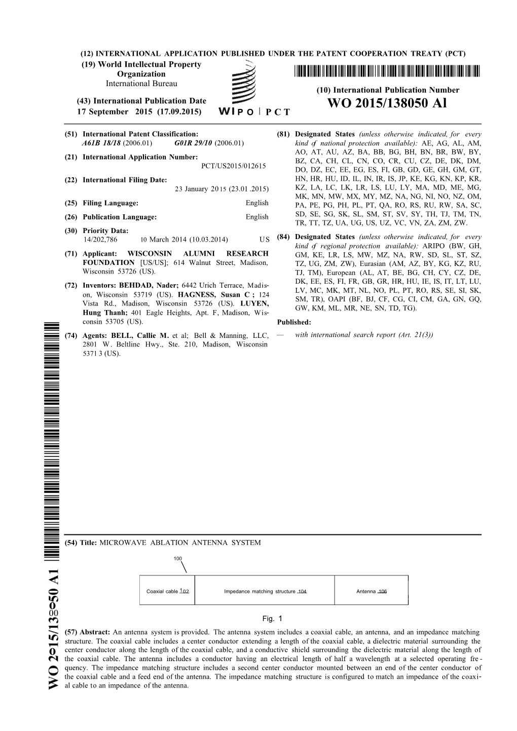 WO 2015/138050 Al 17 September 2015 (17.09.2015) P O P C T